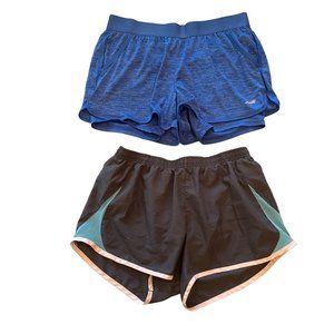 Nike and Avia Women's Jogging Running Exercise Shorts 2 Pair Size Medium